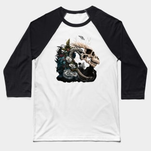 Dinosaur Skull Halloween Baseball T-Shirt